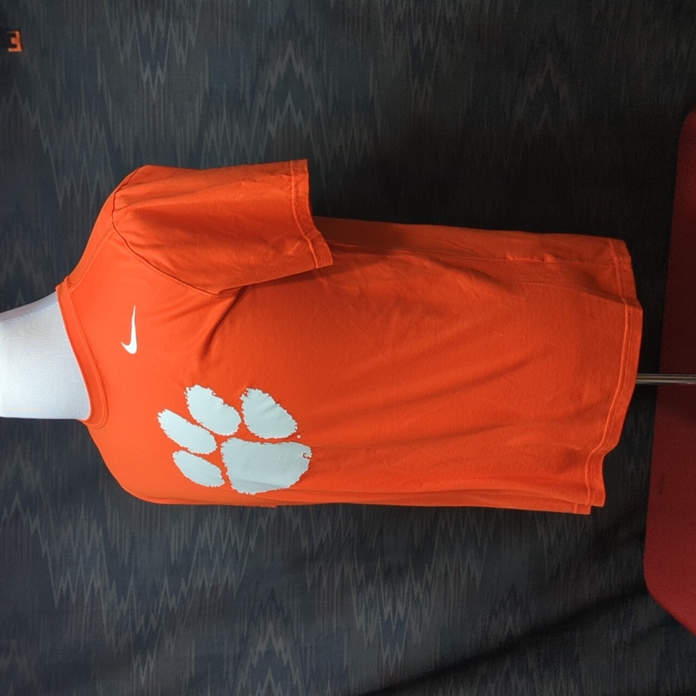 Men's Like New Nike Orange Clemson Tigers Essential Logo T-shirt Size M